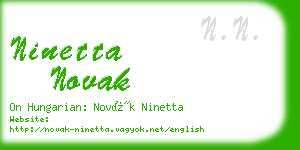 ninetta novak business card